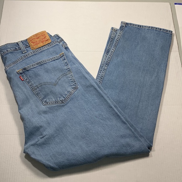 Levi's 505 Mens Straight Fit Blue Jeans Size 38x30 - Picture 7 of 11